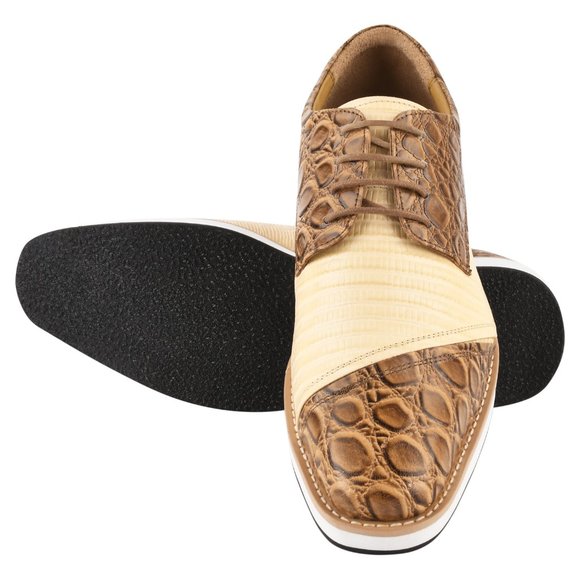 Lucky Mens Croco Lizard Print Genuine Leather Oxford Dress Shoes main image 7